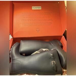 Hunter Original Kids Rain Boots Navy JFT6000RMA US 5B/6G Waterproof